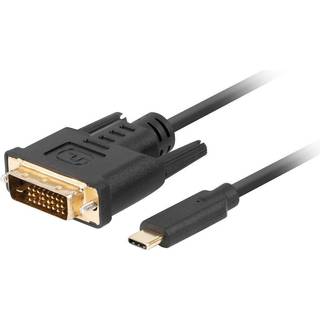 Lanberg USB-C til DVI-D Kabel Sort - 3m