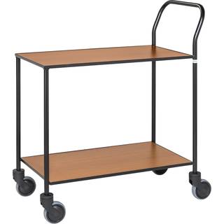 Kongamek Sort/Kirsebær Designvogn 2 hylder, fuldsvejset