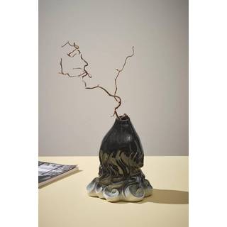 CANYON vase/dekoration - højde 32 cm - Sort