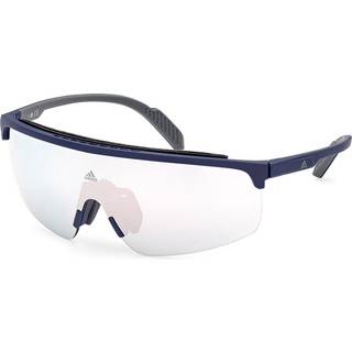 Adidas Sport Mand SP0044 92C Solbriller Injiceret Blå Grå Maske Normal Spejl
