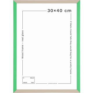 If Walls Could Talk Beige Green frame 30x40 cm