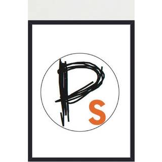 Ramme - Sort træ m. plexi 50x70