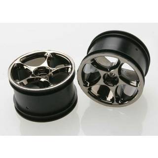 Traxxas - TRX2472A - Wheels, Tracer 2.2" (black chrome) (2) (Bandit rear)