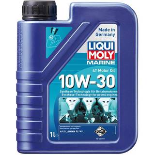 Delsyntetisk olie til 4-takt indenbords- &amp; påhængsmotorer Liqui Moly Marine 4T Motor Oil 10W-30, til benzinmotorer, API SM &amp; NMMA FC-W, 60 liter