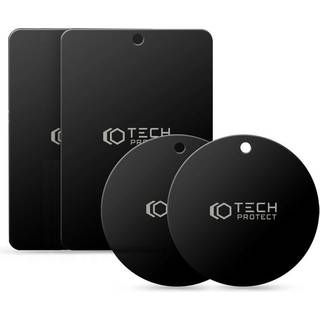 Tech-Protect Metalplader til Magnetisk Bilholder 4 Pak - Sort