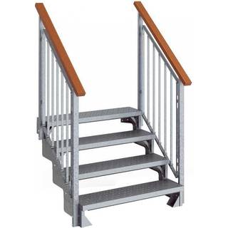 DOLLE Gardentop terrassetrappe med hultrin, inkl. 2 sider gelænder - 8 trin
