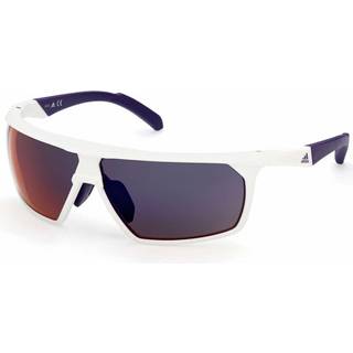 Adidas Sport Mand SP0030 21Z Solbriller Injiceret Hvid Violet Firkantet Spejlet Skygge