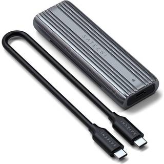 Satechi M.2 NVMe- og SATA SSD-kabinet (grå)