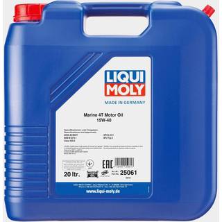Mineralolie til 4-takt indenbordsmotorer Liqui Moly Marine 4T Motor Oil 15W-40, til benzin- &amp; dieselmotorer, ACEA A3/B4/E7 &amp; API CI-4/SL, 20 liter