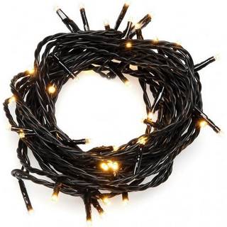 LED-lyskæde, udendørs, sort/rav, 200 lyskilder