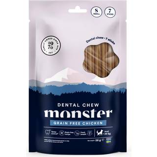 Monster Dog Dental Chew Grain Free Chicken Small - 7-pakke