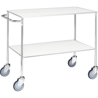 Kongamek Hvid/Elektrogalvaniseret Bordvogn, fuldsvejset