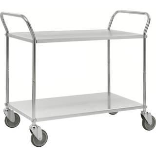 Kongamek 90 x 44 Hvid Vogn med 2 hylder i lys farve