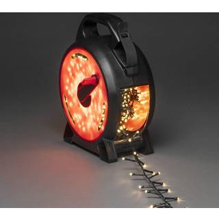 Konstsmide varm hvid 200 LED cluster kabeltromle lyskæde