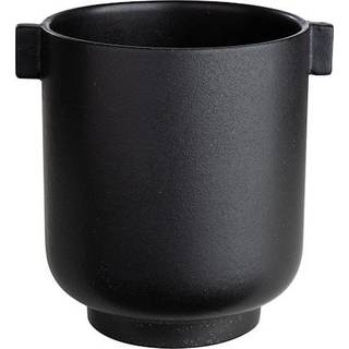 Ernst Pot With Ears H18 Cm Black - Krukker Stentøj Sort - 368110