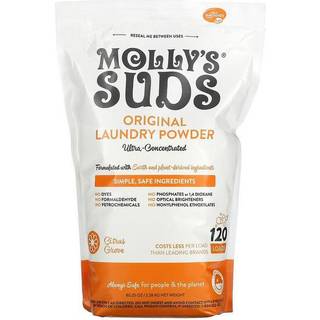 Molly's SUDS Original vaskeri Detergent pulver | Naturligt vaskeri Detergent pulver til f?lsom hud | Jordafledte ingredienser pletter kamp | 120
