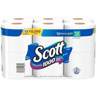 Scott 1000 ark pr. Rulle 12 toiletpapir ruller badev?v