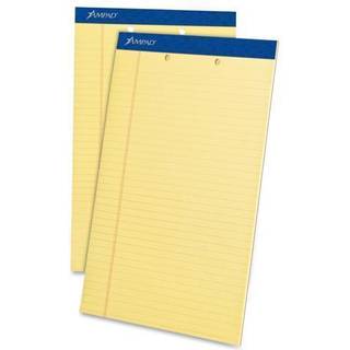 AMPAD Perforerede puder Brevst?rrelse Juridisk afg?relse Canary Yellow 50 Sheets pr. Pude 12 pr. Pakke (20-233)