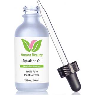 Amara Beauty Squalane Oil fugtighedscreme med 100% ren planteafledt squalane til ansigt kropshud og h?r - ansigt olie 2 fl. oz.