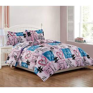 Sapphire hjem 6 stykke dobbelt paris senget?j s?t seng i en taske b?rn dyne s?t med sengelinjer pude kasse leget?j pude sm?barn sovev?relse kit p