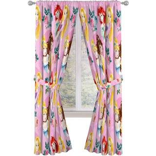 Jay Franco Disney Princess Sassy 84 """" Inch Drapes 4 Piece Set - Smukt v?relse D? Cor & Easy Set Up Bedding Funktioner Aurora & Rapunzel - Vindue