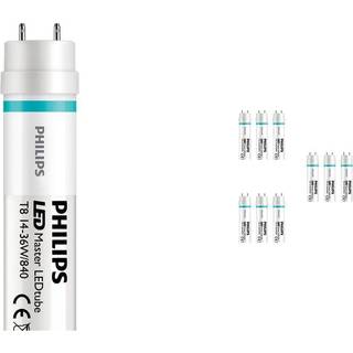 Fordelspakke 10x Philips LED Lysrør T8 MASTER Value (EM/Mains) High Output 14W 2100lm - 840 kold hvid | 120cm - erstatter 36W