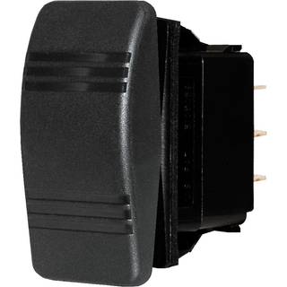 Returfjedrende strømafbryder Blue Sea Systems Contura III Switch SPST, 1-polet, Fra-(Til), 20 A (12 V) / 15 A (24 V), sort