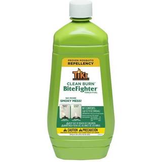 TIKI Brand Clean Burn BiteFighter Torch Fuel 32 oz (ca. 946 ml) - myggeafvisende, lavt sodudslip, 85% plantebaseret