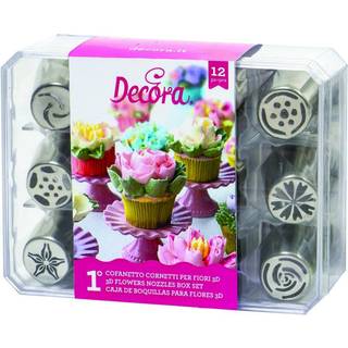 Tylsæt 3D blomster No. 1 - 12 stk