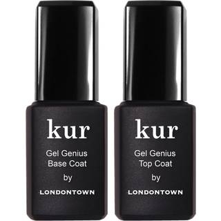Londontown Kur Gel Genius Gel-lignende s?t Top Coat & Base Coat Set til langvarig manikyr