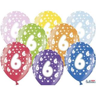 50 stk. Metallic Latex Balloner Mixfarver – Perfekte til 6 Års Fødselsdag Helium Dekoration