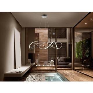 LED-pendel Molly, triac-dæmpbar, Ø 100 cm, krom