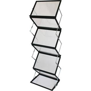 Flex Brochurestander, sort, 6 x A3