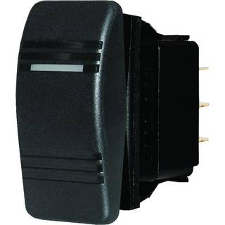 Strømafbryder Blue Sea Systems Contura III Switch SPST, 1-polet, Tænd-Sluk, 20 A (12 V) / 15 A (24 V), med belysning, sort