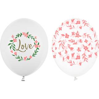 50 stk. Kærlighedsballoner 30 cm pastelhvid & krystalklar – Romantisk feststemning
