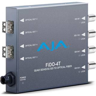 AJA FiDO-4T - Quad-channel 3G-SDI to Fiber transceiver Single-mode LC connectors