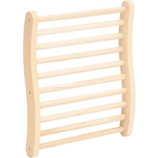 S-Formet Ryglæn Til Sauna Massivt Fyrretræ