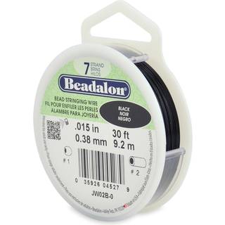 Beadalon 7 Strand rustfrit stål Bead String Wire 0,015 in / 0,38 mm sort 30 ft / 9,2 m