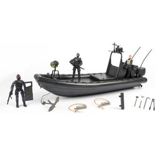 S.W.A.T. Patruljebåd inkl. tilbehør og 3 actionfigurer 1:18
