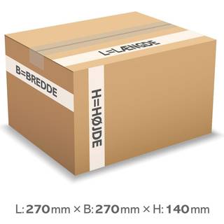 Master'In bølgepapkasse 10 liter 5mm 270x270x140mm dobbelt bølger