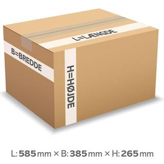 Master'In bølgepapkasse FSC 60 liter 5mm 585x385x265mm