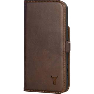 iPhone 13 Leather Case (with Stand function) - Dark Brown
