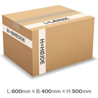 Master'In bølgepapkasse 120 liter 7mm 600x400x500mm