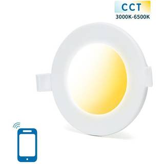 Outlet: Aigostar Smart WiFi CCT LED Downlight (Ø115) 6W, Dæmpbar - Hvid