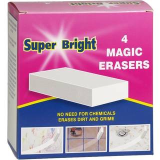 Super Bright Magic Erasers Nano Svamp - 4 stk