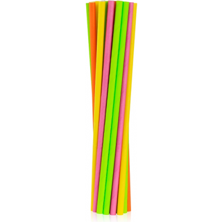 24 stk Papirsugerør Neon farver- 6 mm
