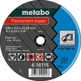 Metabo 4007430431721 - 616105000 Kvalitetsklasse A 36-T Flexiamant Super stål