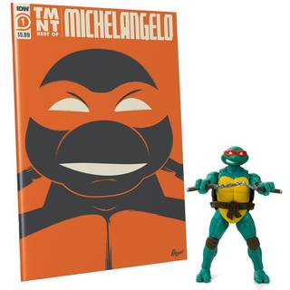 De loyale emner Teenage Mutant Ninja Turtles Best of Michelangelo 100-siders tegneserie og Michelangelo BST Axn 5-tommer actionfigur s?t