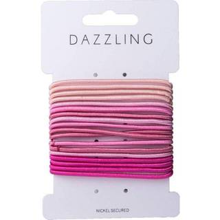 Dazzling Hår 18-pack Hair Ties Pink