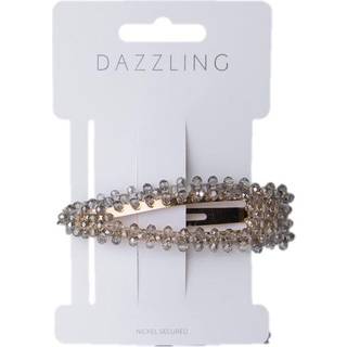 Dazzling Hår Barette Pearls Transparant Grey